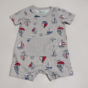 ✨ Garanimals Baby Nautical Sailboat Romper – Size 6–9 Months ✨